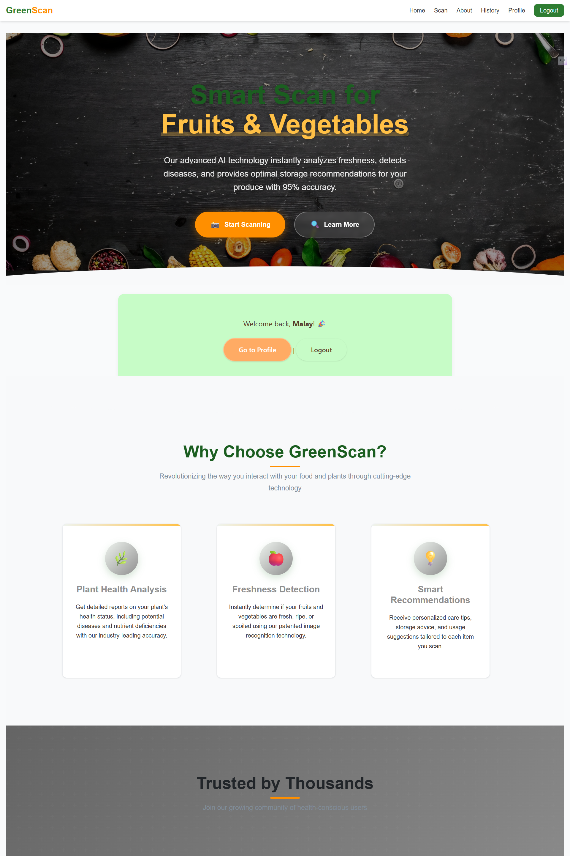 GreenScan : Fruit and Vegetable health scanner